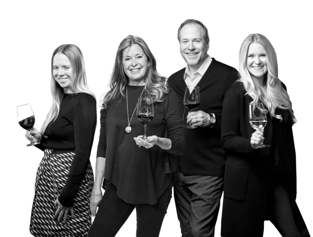 The Kent family in black and white